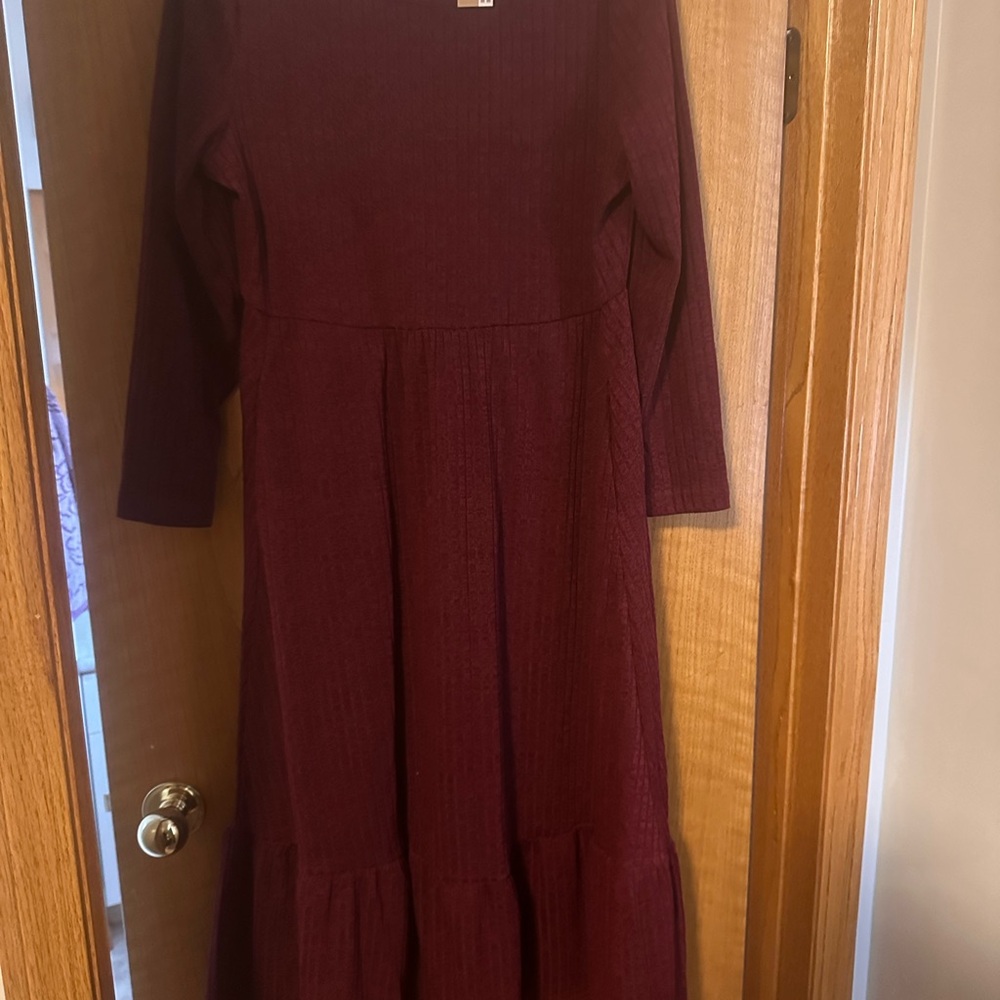 BloomChic Burgundy Dress
